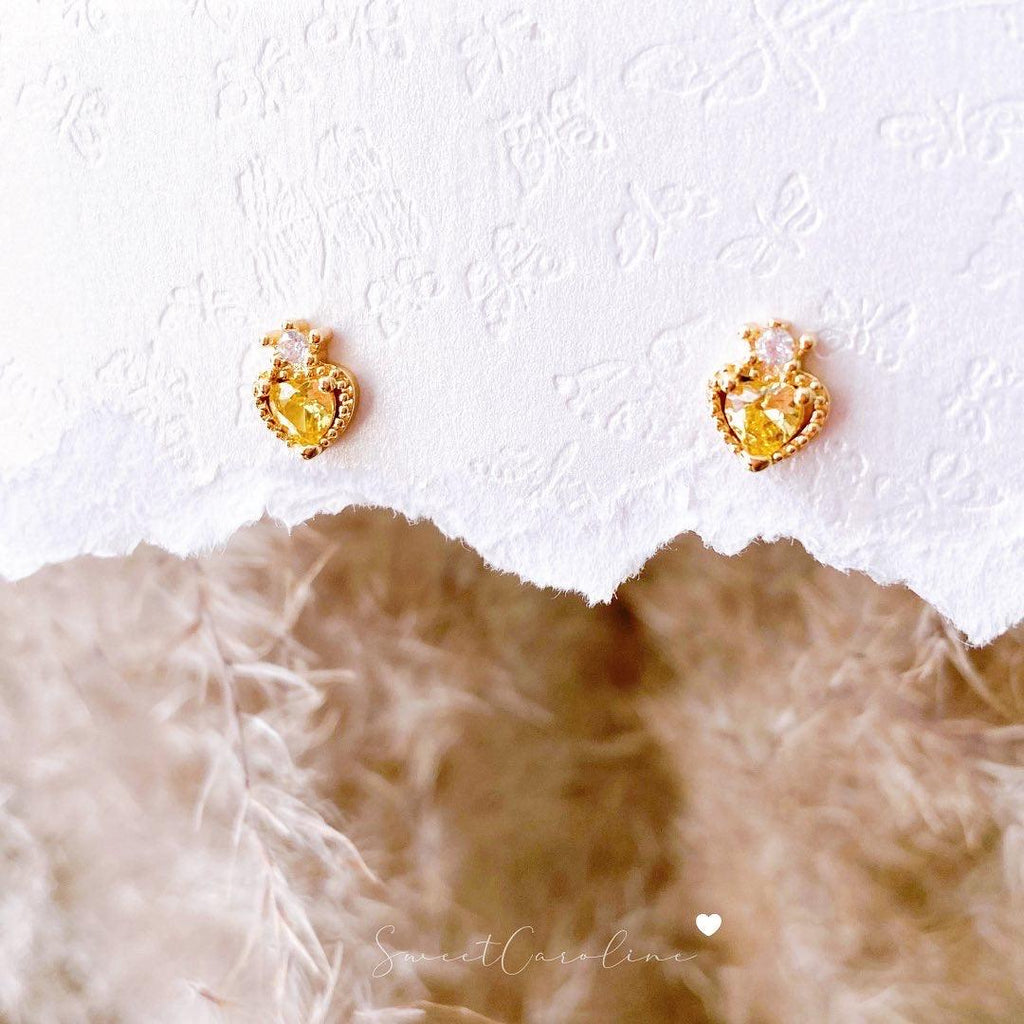 Aretes Yellow Crown - SweetCarolineJWL