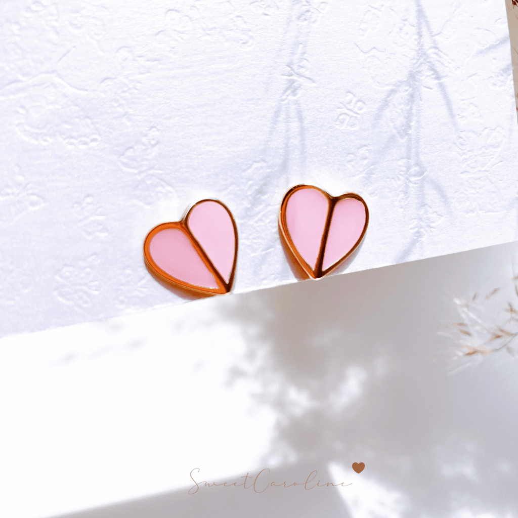 Aretes Corazón Rosa - SweetCarolineJWL