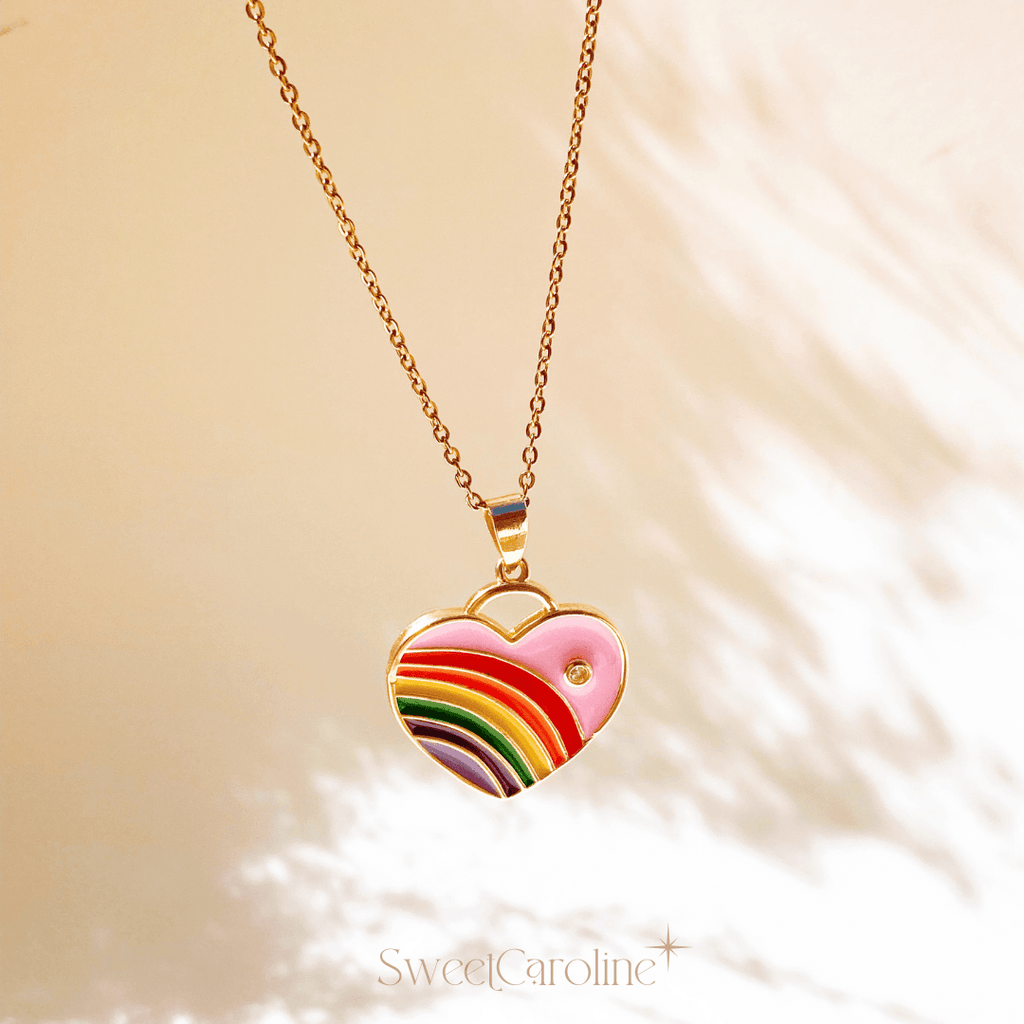 Collar Pink Rainbow - SweetCarolineJWL