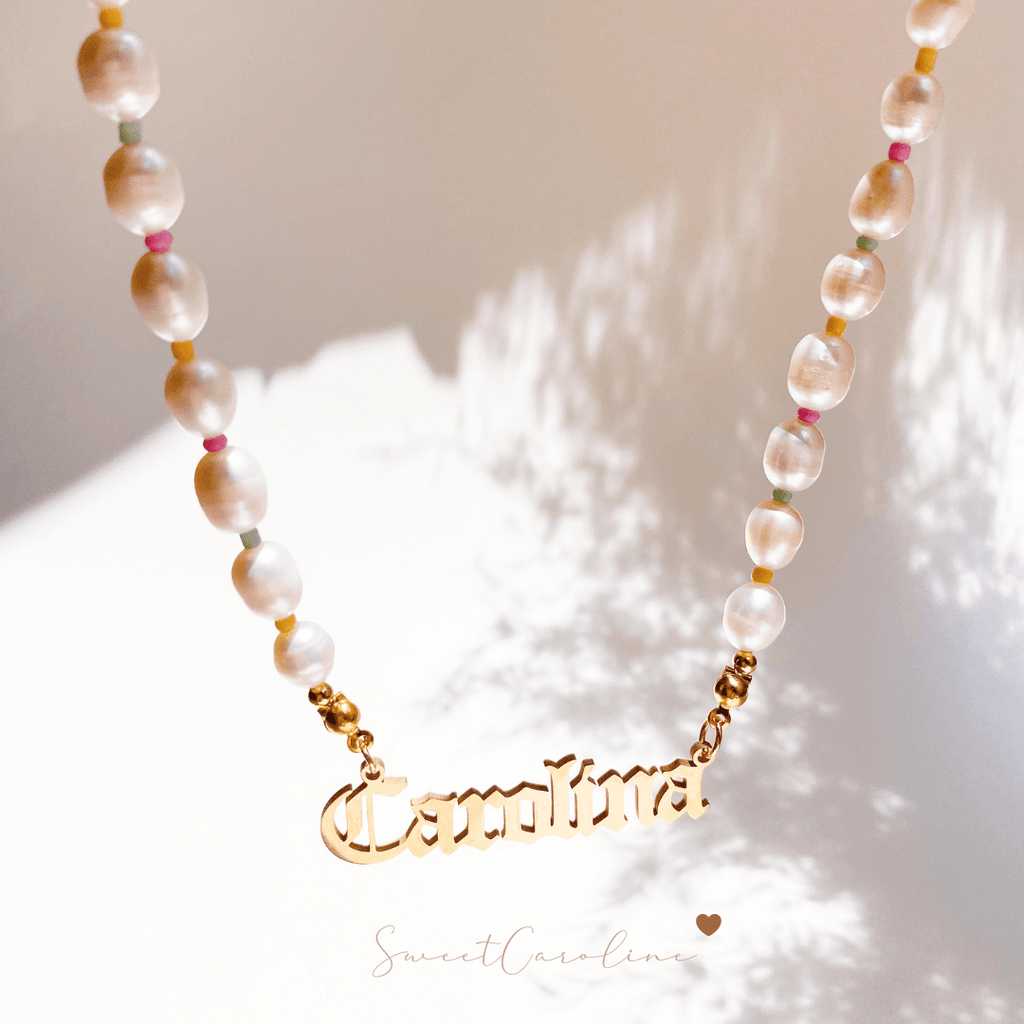 Collar Personalizado Perlas Candy - SweetCarolineJWL