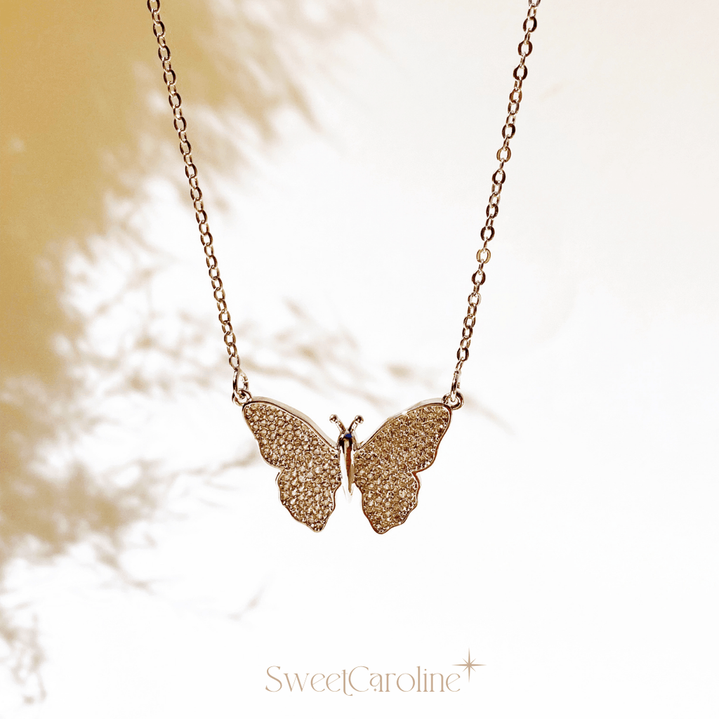 Collar Silver Butterfly - SweetCarolineJWL