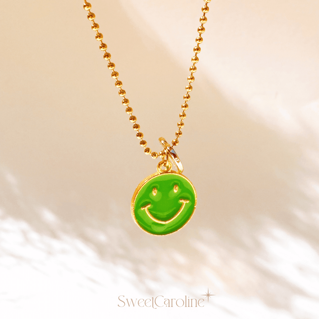Collar Green Smiley - SweetCarolineJWL